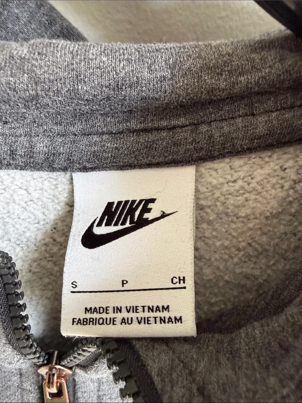 Nike Men's Charcoal Gray Full-Zip Hoodie